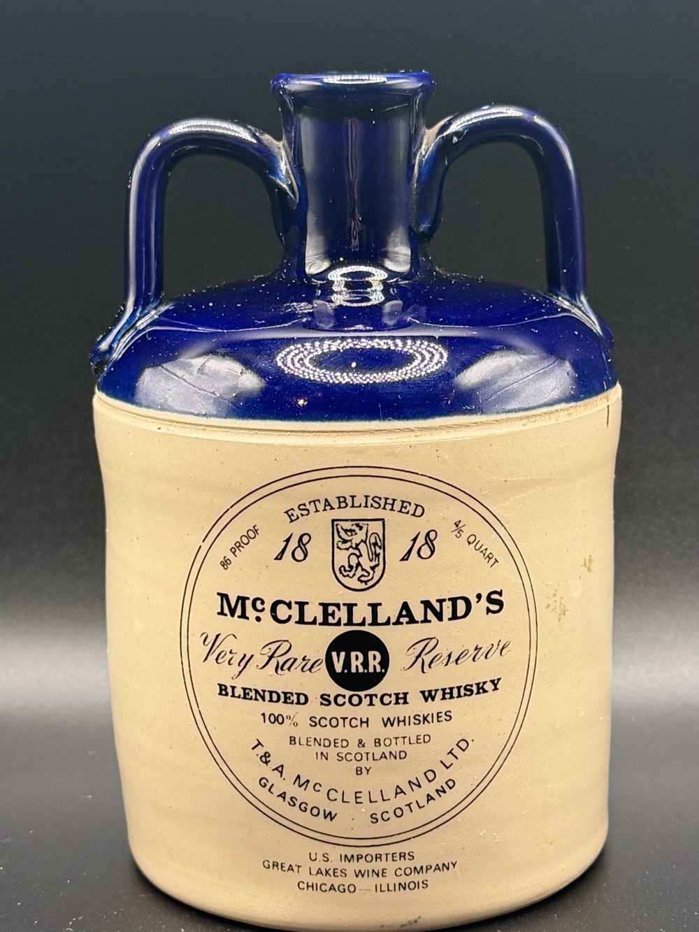 McClelland’s Very Rare Reserve Blended Scotch Whisky Jar - Empty/No Cork